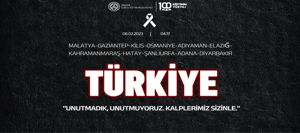 Yalova İl Millî Eğitim Müdürü Aytekin Yılmaz'ın 6 Şubat Mesajı