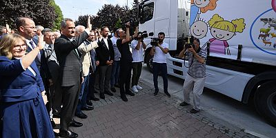 ANAOKULU VE ANA SINIFLARI İÇİN HAZIRLANAN EĞİTİM MATERYALLERİNİ TAŞIYAN TIRLAR YOLA ÇIKTI
