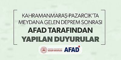 Kahramanmaraş-Pazarcık’ta  7,4 Büyüklüğünde Deprem Meydana Geldi