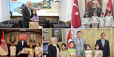 ÖĞRENCİLERDEN 23 NİSAN ULUSAL EGEMENLİK VE ÇOCUK BAYRAMI MAKAM ZİYARETLERİ