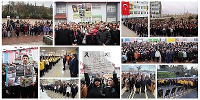 Okullarda, 6 Şubat Depremlerinde Hayatını Kaybedenler İçin Saygı Duruşunda Bulunuldu