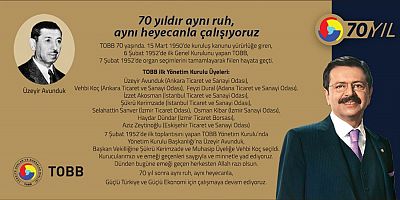 TOBB 70 YAŞINDA